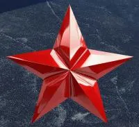 Красная звезда на граните в Шатуре (518429)