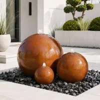 Шары 3 шт. фонтан Corten от (518907) ∅ 0,35 до 1 м. Шатура 