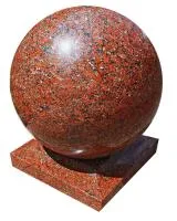 Декоративный шар из красного гранита (518208) производство - сфера арт-объект ø 500 мм. монолит массив  в Шатуре