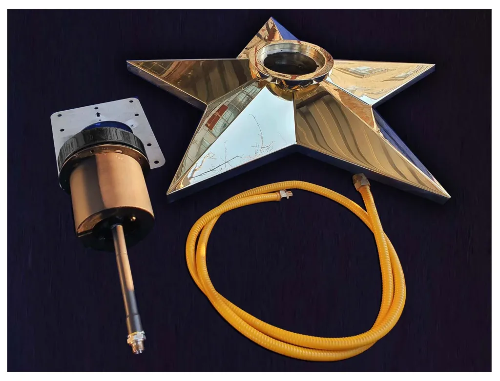 Вечный огонь звезда с газовой ветроустойчивой горелкой - комплект поставки Шатура 