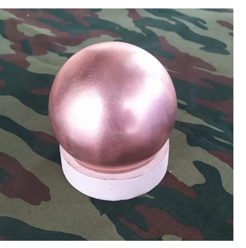 Шлифованная медная сфера - диаметр 100 миллиметров. Толщина стенки 1,5 миллиметра. Производство медных шаров - Шатура, NSO-PiroClub