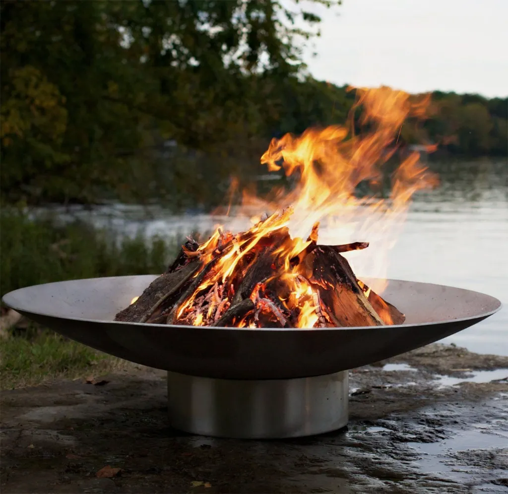 Кострище из нержавеющей стали купить в Шатуре - диаметр чаши для разведения костра больше 1 метра 